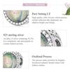 BAMOER Vintage 925 Sterling Silver Round Gorgeous Charm Pendant Fit DIY Making Bracelet Women Statement Jewelry Party Gift