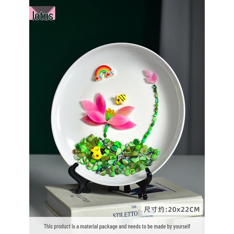 DIY Mosaic Plate Painting Kit: Creative Parent-Child Educational Ornament for Kindergarten