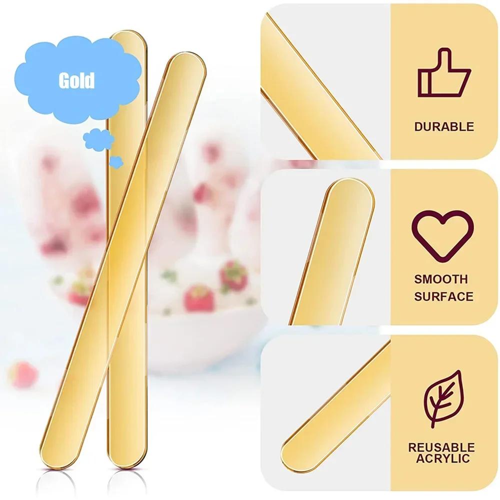 DIY Crafts Acrylic Popsicle Sticks Reusable Ice Cream Sticks Creamsicle Cakesicle Cake Candy Pop Sticks Ice Lollies