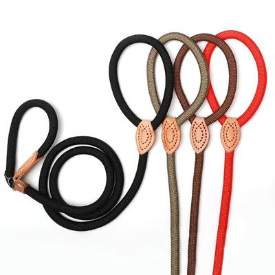 Guinzaglio per cani con corda antiscivolo, guinzaglio resistente, corda intrecciata, collare ad anello regolabile, guinzagli da addestramento per cani di taglia media e grande