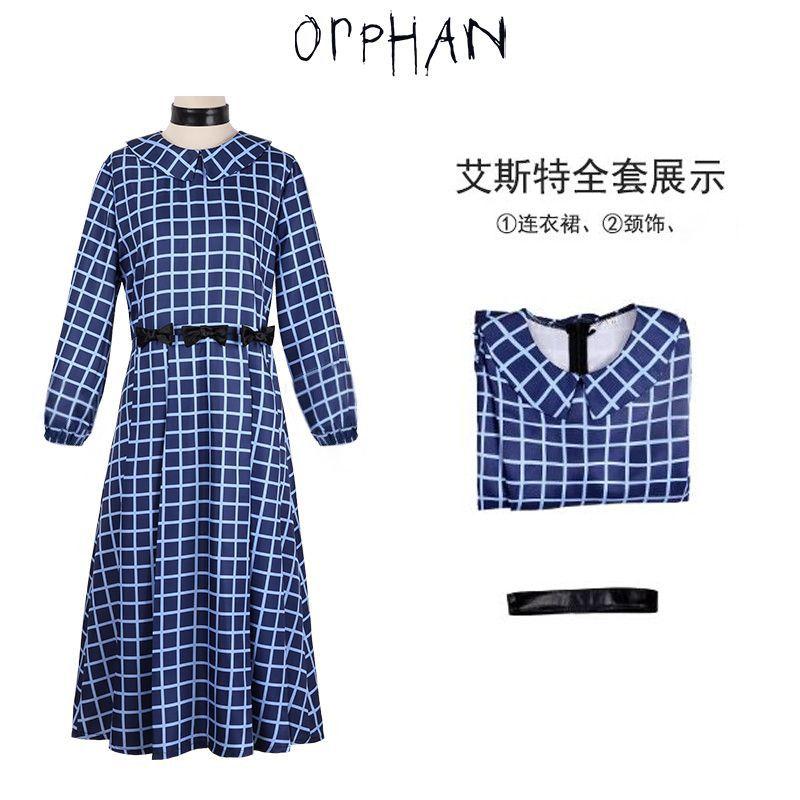 Horror Movie Cosplay Costume Orphan's Curse Estelle Halloween Performance Costume Women's Fashion Cosplay Clothing