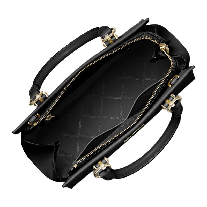 Michael Kors MARILYN Brand Classic Logo Cow Leather Handbag Medium Women's Black