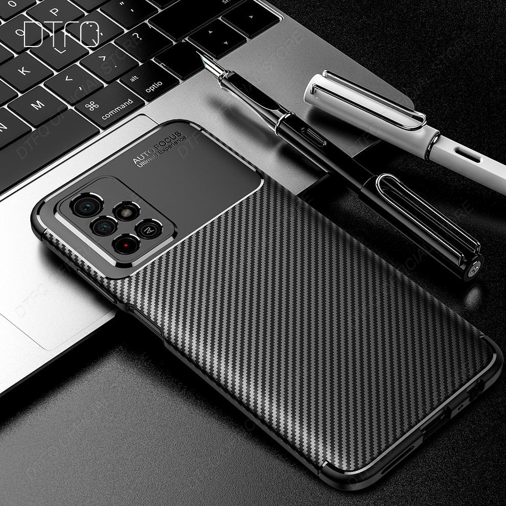Pro pouzdro POCO M4 Pro Nárazuvzdorné pouzdro z uhlíkových vláken pro POCO X3 Pro Matte Funda Coque silikonové pouzdro pro POCO M4 Pro 5G POCO X4 Pro