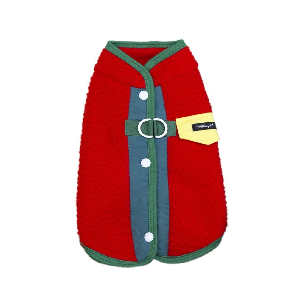 Dog Coat Warm Pet Fleece Vest Comfortable Soft Dog Jacket with D-Ring Sleeveless Dog Sweater Autumn