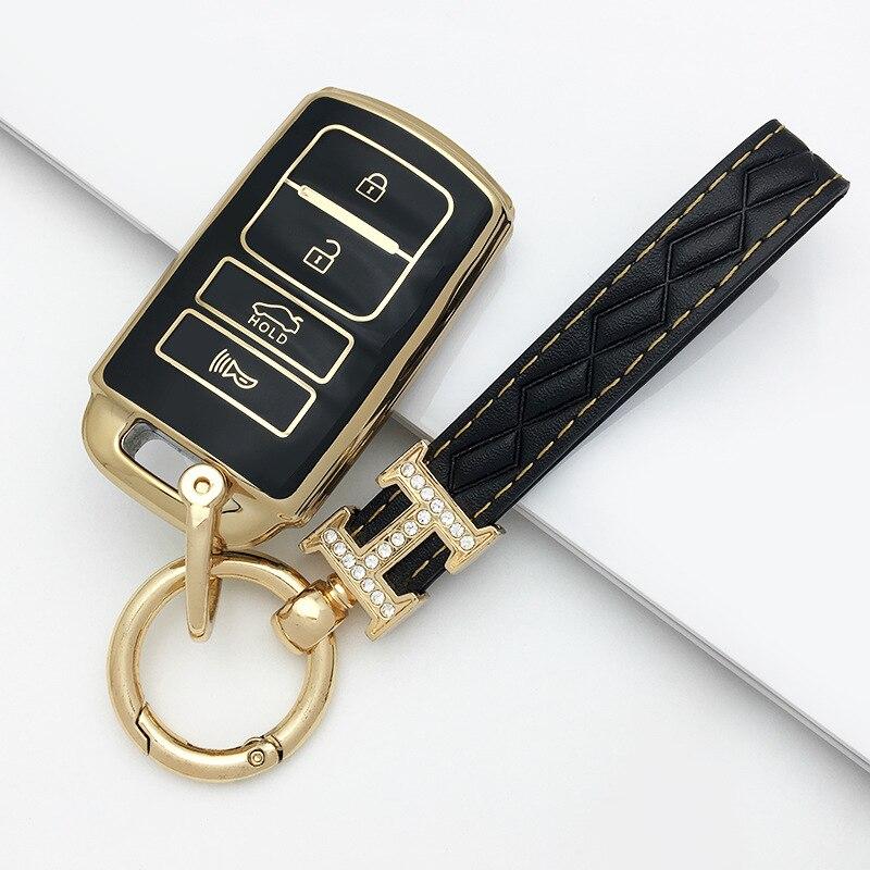 Car Key Cover for K7 K 04 Series Key TPU Material Key Case Shell Replacement Accessories Leather Cord Metal Keychain