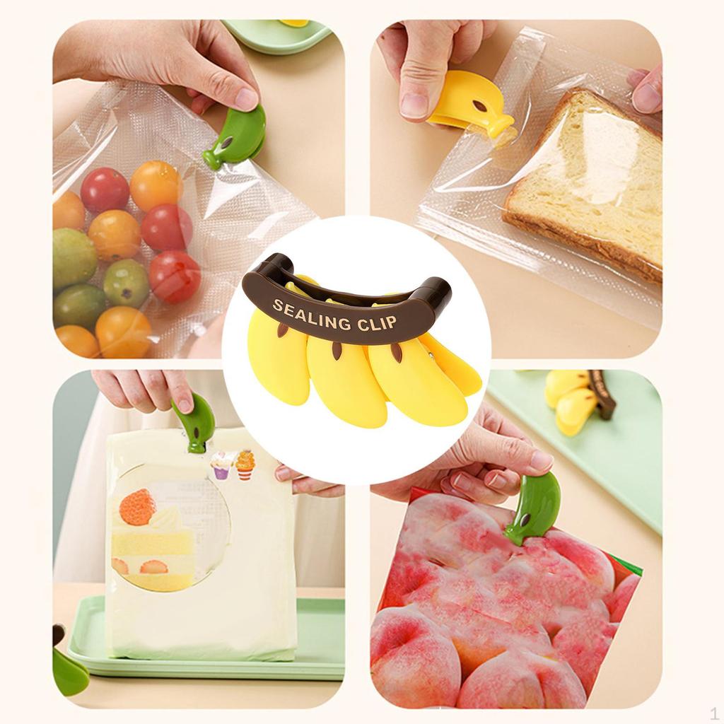 Food Bag Clips Chip Unique Kitchen Gadget Portable Sealing Clip Refrigerator Stickers