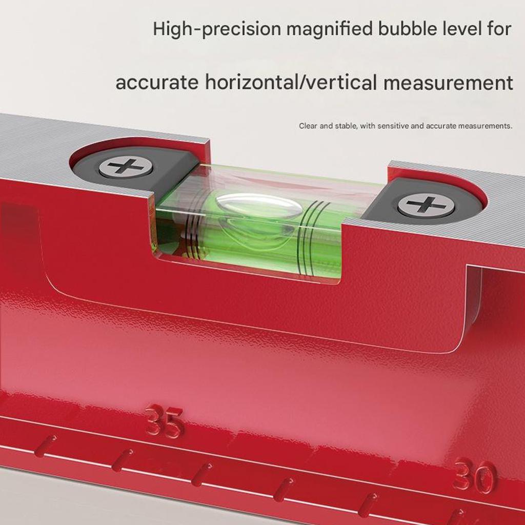 Professional Magnetic Level Tool Featuring Reinforced Beam Structure & Lasering Engraved Scale Design for High Accuracy