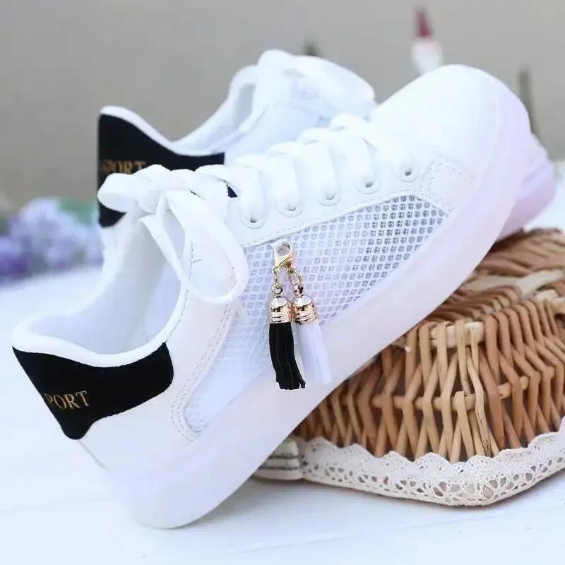 Women Sneaker Breathable Students Casual Shoes Sports for Girl Flat Mesh White Shoes Vulcanize Desginer 2025