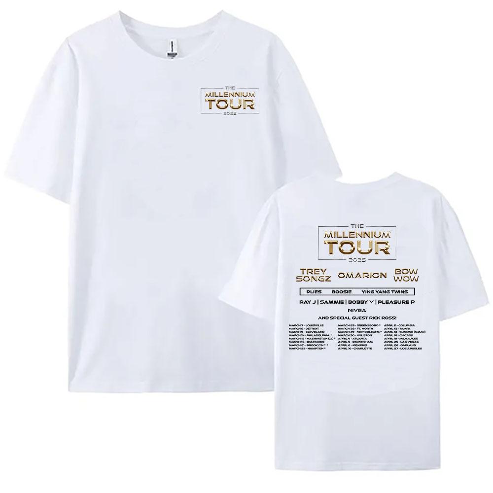 The Millennium Tour 2025 T-shirt Women Men Clothing Summer Round Neck Cotton Tshirts Graphic Tees Hip Hop Tops