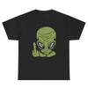 Alien Middle Finger T Shirt Funny Inappropriate Extraterrestrial Lover Humor Tee
