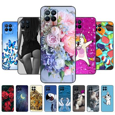 For Realme 8 Case 6.4inch Back Cover For Realme 8 Pro Phone Case OPPO Realme8 4G RMX3085 Bumper Soft Silicon 8pro Black Tpu Case