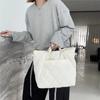 Women'S Down Cotton Clothes Shoulder Bag Large Capacity Cotton Filling Lightweight Trend Handbag