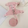 1PC Dog Leash Cute Vest for Small Pets Kittens Undershirt Type Breathable Adjustable Chest Harness Outdoor Walking Pet Supplies