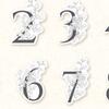 30 Pieces Number Decorative Stickers with Flower Decor Elegant Stylish Self Adhesive Floral Number