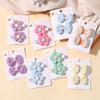 8Pcs/Set Children'S Cute Material Flower Bow Pair Clip Hair Accessories Set Girl Hairpin Temperament Clip Baby Headdress