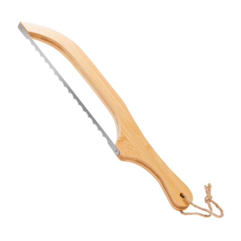Bread Bow Cutter with Wooden Handle Stainless Steel Sourdough Bread Slicer Bread Bow Saw Fruit Pastry Bread Slicer Baking Tool