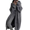 Women Long Cardigan Sweater Coat Open Front Mid-length Knitting Coat with Pockets Fall Winter Outwear