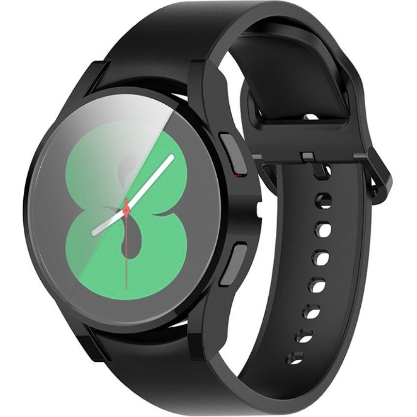 Case with Screen Protector for Samsung Galaxy Watch 4 44mm, Black
