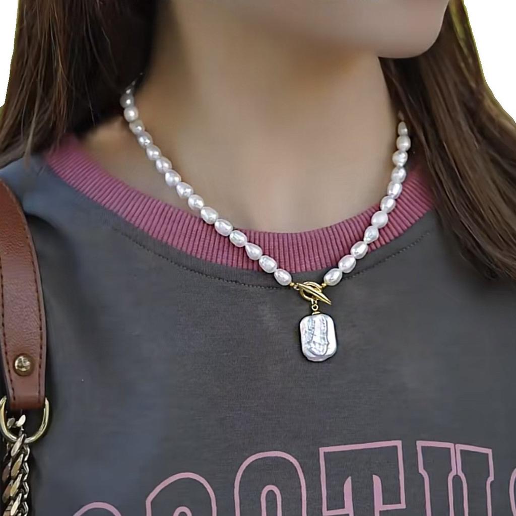 100% Natural Freshwater Pearl 14K Gold Filled Female Pendant Necklace  For Women Birthday Gifts New Style 2024