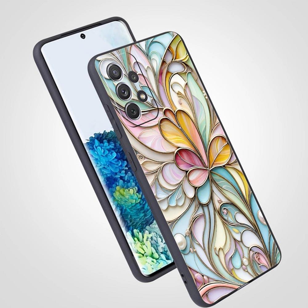 Flower Pattern Phone Case For Samsung Galaxy A17 A07 A55 A35 A25 A15 A05s A33 5G A31 A23 A21s A13 A41 A73 A53 A51 A71 A03s Cover