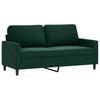 Vidaxl Sofa 2-Osobowa, Ciemnozielona, 140 Cm, Tapicerowana Aksamitem