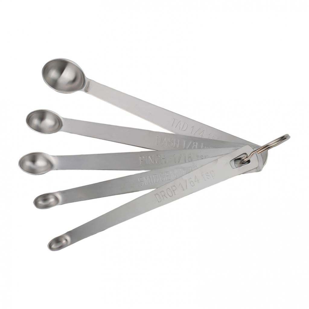 Kjøkken Måleskjeer Verktøy 10,5cm 5 stk Sett Måling i Rustfritt Stål