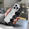 Black lace Case For iPhone 17 16 15 14 13 12 11 Pro Max Shockproof Soft Phone Case Cover 13 Pro Max 15 16 17 Air