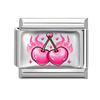 New Design Pink Planet Flower Cherry Eyes Butterfly Italian Charm Links Fit 9MM Stainless Steel Bracelet Jewelry DIY Making