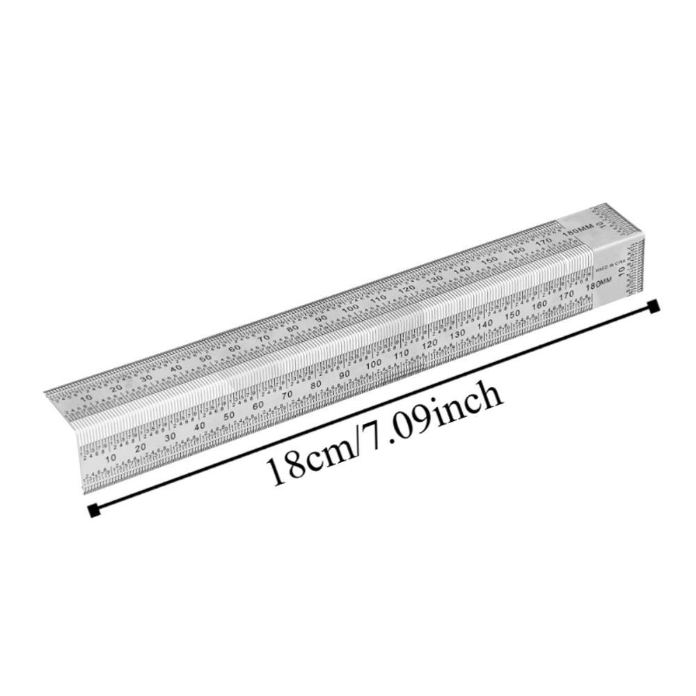 Stainless Steel Bend Rules T-Type Woodworking Scribing Ruler T-Type Ruler Woodworking Measurement