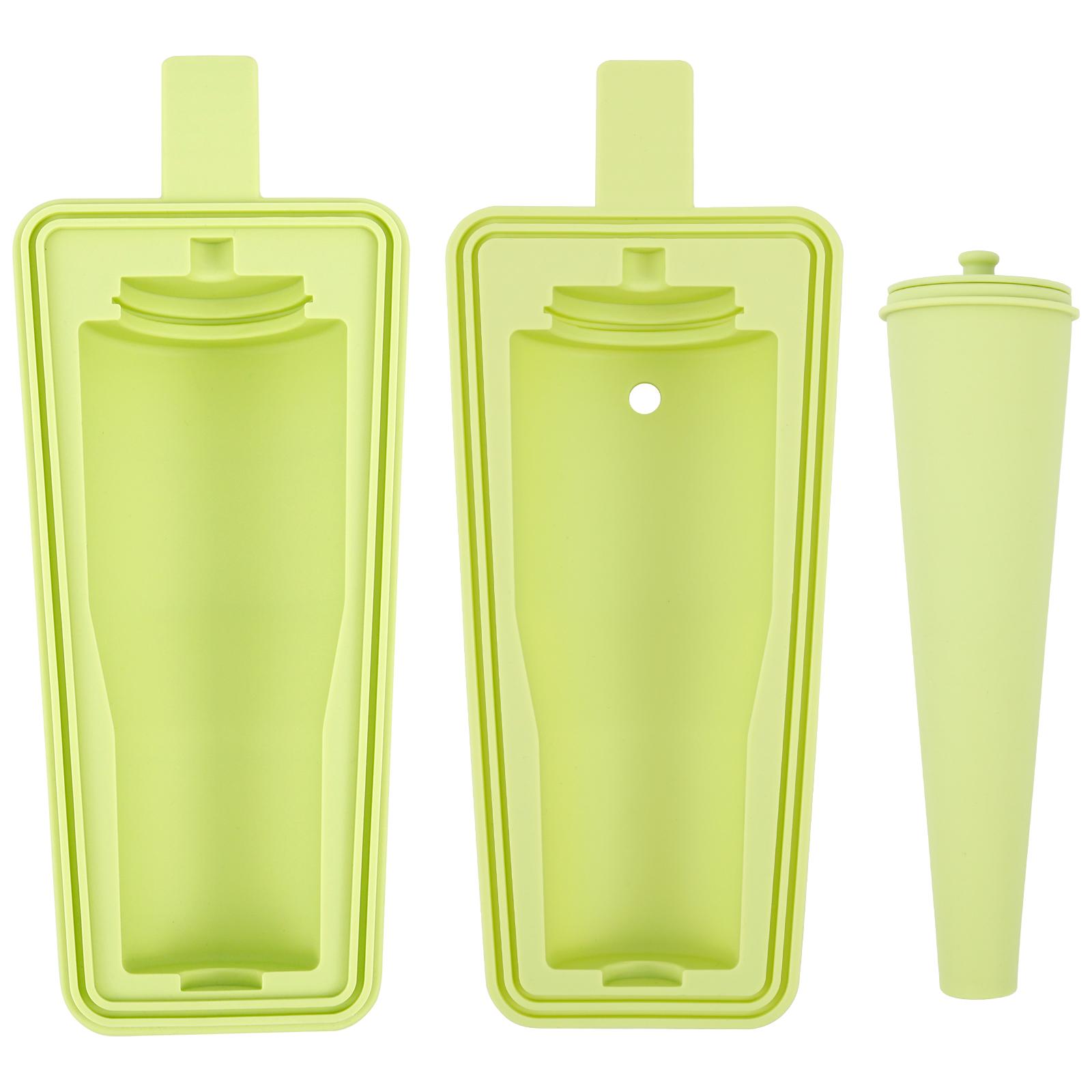 Silicone Ice Cube Tray for 40oz Tumbler Silicone Cylinder Ice Mold with Lid for Freezer 40oz Tumbler Cup Ice Maker for Whiskey зелёный