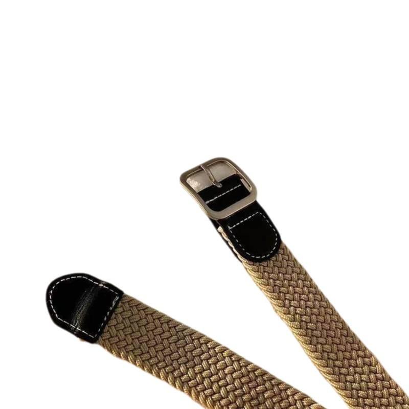 Stylish Canvas Belt For Men And Women Durable No Hole Square Buckle Fashionable Design