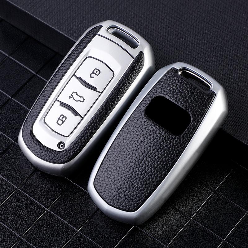 Geely Key Case for Emgrand GL, GS, Vision X6, Borui, X3, Binrui, Boyue, and S1 - Leather Texture Shell