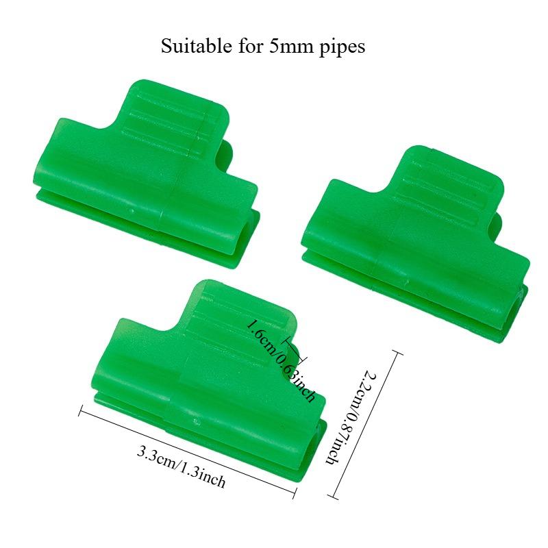 60pcs Green Plastic Greenhouse Film Clips - Heavy-Duty Windproof Garden Clips for Securing Mulch, Tarp & Plant Covers