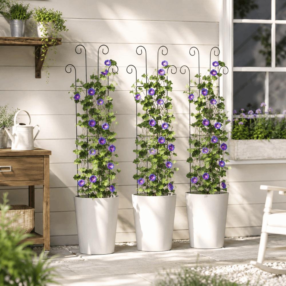 Decorative Garden Plant Trellis Hollow Out Plant Climbing Frame Greenhouse