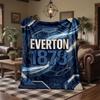 Coperta in Flanella con Stampa Calcio Everton Morbida Calda Coperta da Divano Letto per Casa Ufficio Camera da Letto