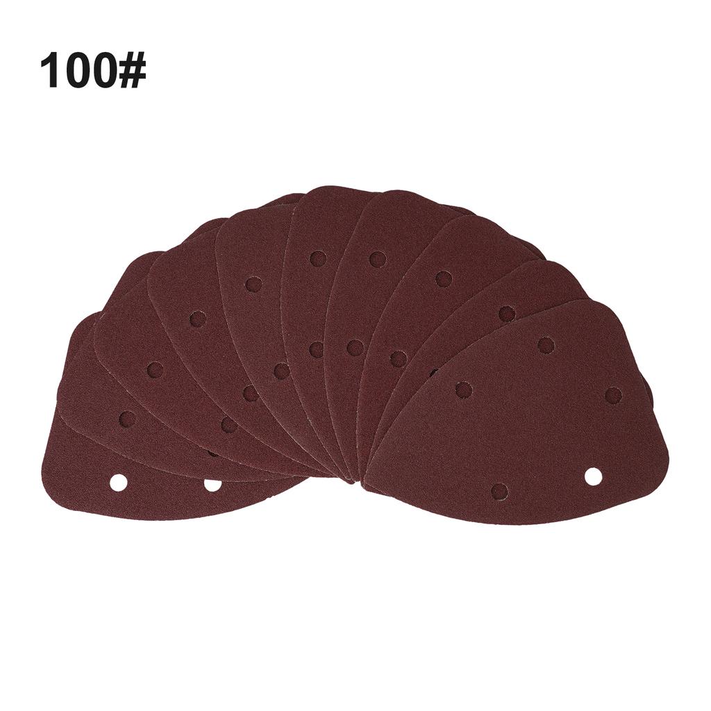 Power Polishing Tool Triangle Sanding Sheets for Wood/Metal/Leather 10PCS