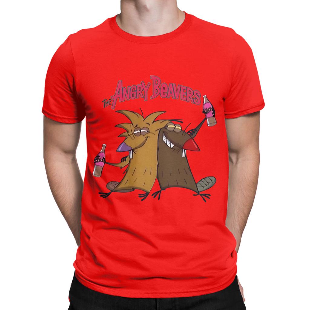 Angry Beavers Art Poster Funny 100 Cotton TShirt The Angry Beavers Tees Tops For Unisex