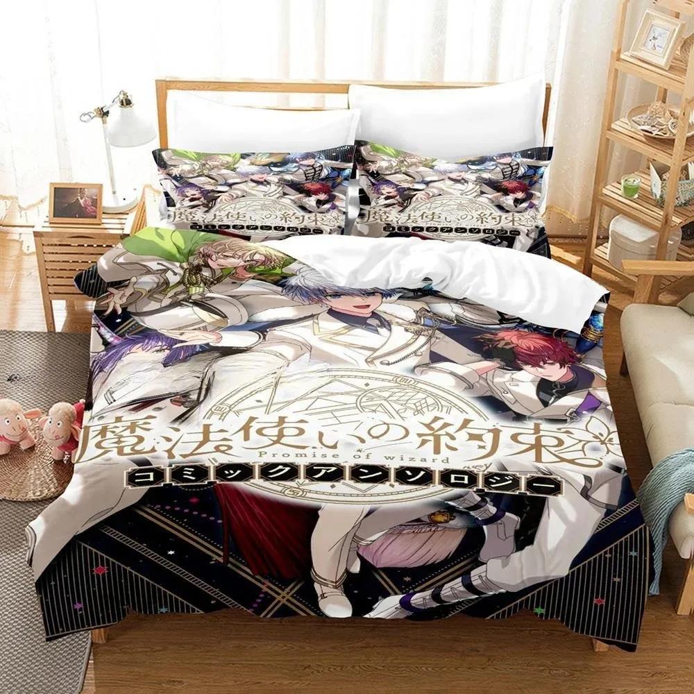 New Game Promise of Wizard Bedding Set Duvet Cover Comforter Bed Set Quilt Cover Pillowcase King Queen Twin Size Boys Girl Adult
