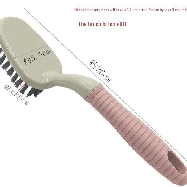 Multi-Functional Long-Handled Laundry and Household Cleaning Brush with Stiff Bristles for Shoes and Surfaces