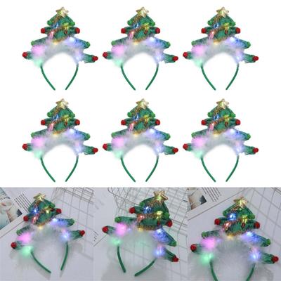 Colorful LED Christmas Headbands Festive Hair Bands for Holiday Celebrations and Parties
