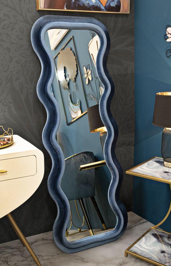 Wall Mirror Emily Blue Velvet Cm 60X6X160