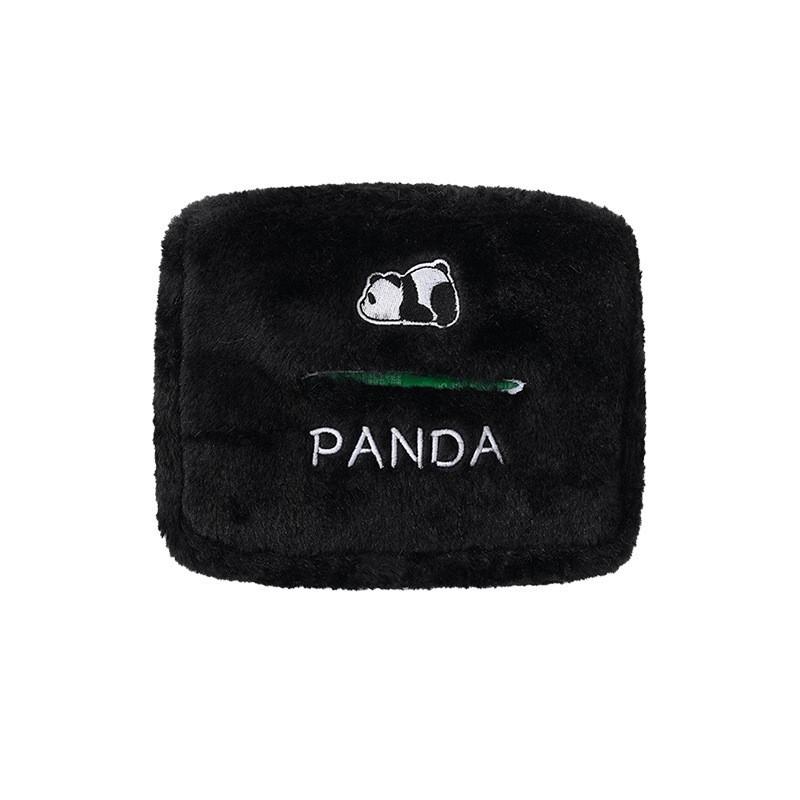 Adorable Panda Car Tissue Holder Versatile Car Storage Solution Fabric Plush