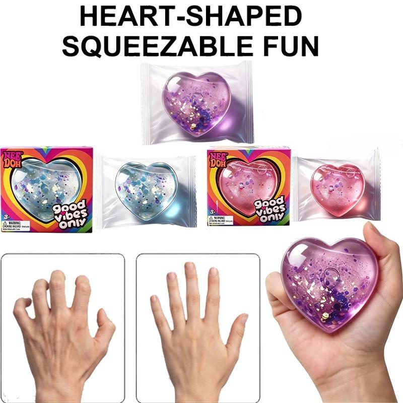 Needoh Nur Gute Vibes Funkelnder Glitzer Sensorisch Beruhigendes Fidget Spielzeug Mehrfarbig Langsamer Rückprall Knetbar Angstlinderung Freizeit Geschenk