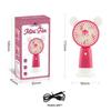 USB Rechargeable Handheld Cartoon Mini Fan - Portable Desktop Gift
