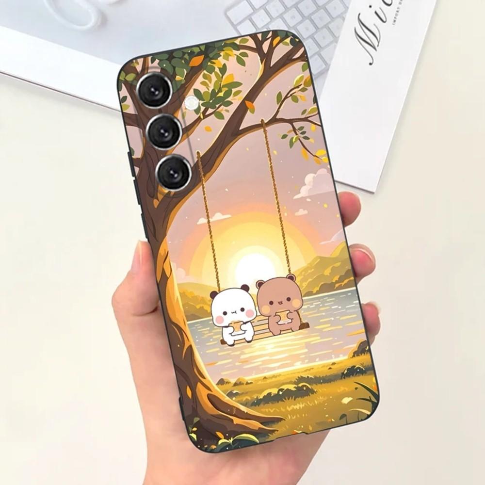 Cute BuBu D-DuDu Phone Case For Samsung S25,S24,S21,S22,S23,S30,Ultra,S20,Plus,Fe,Lite,Note,10,9,5G Black Cover