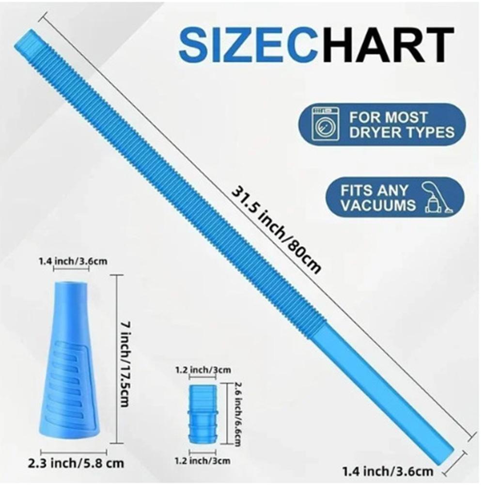 ABS Dryer Vent Cleaner Kit Dryer Vent Vacuum Hose Bendable Dryer Lint Remover Dryer Lint Vacuum Attachment With Cleaning Hose