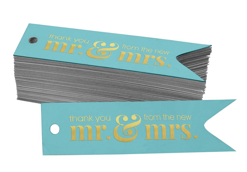 Inkdotpot Pack Of 100 Thank You From The New Wedding Favor Paper Tags Craft Real Gold Foil Hang