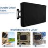 22" till 75" Utomhustv-skärm Dammskydd Högkvalitativ Oxford 600D Svart Beige TV-lådeskydd Dammtät och Vattentät