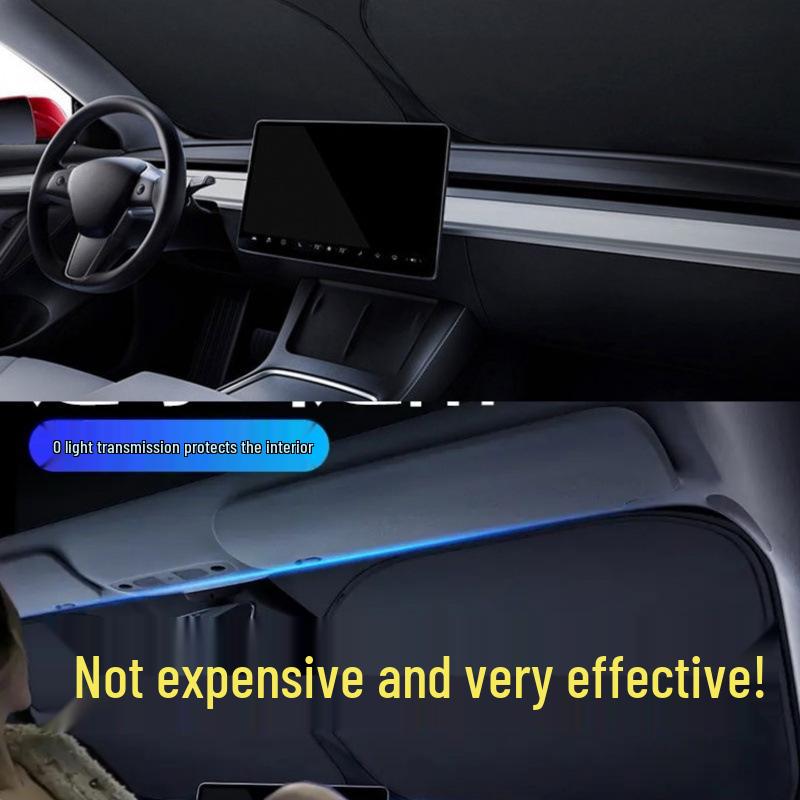 

Car Front Windshield Folding Sunshade: Heat Insulation Curtain Sun Protection (Sedan Universal) #Thickened Shade