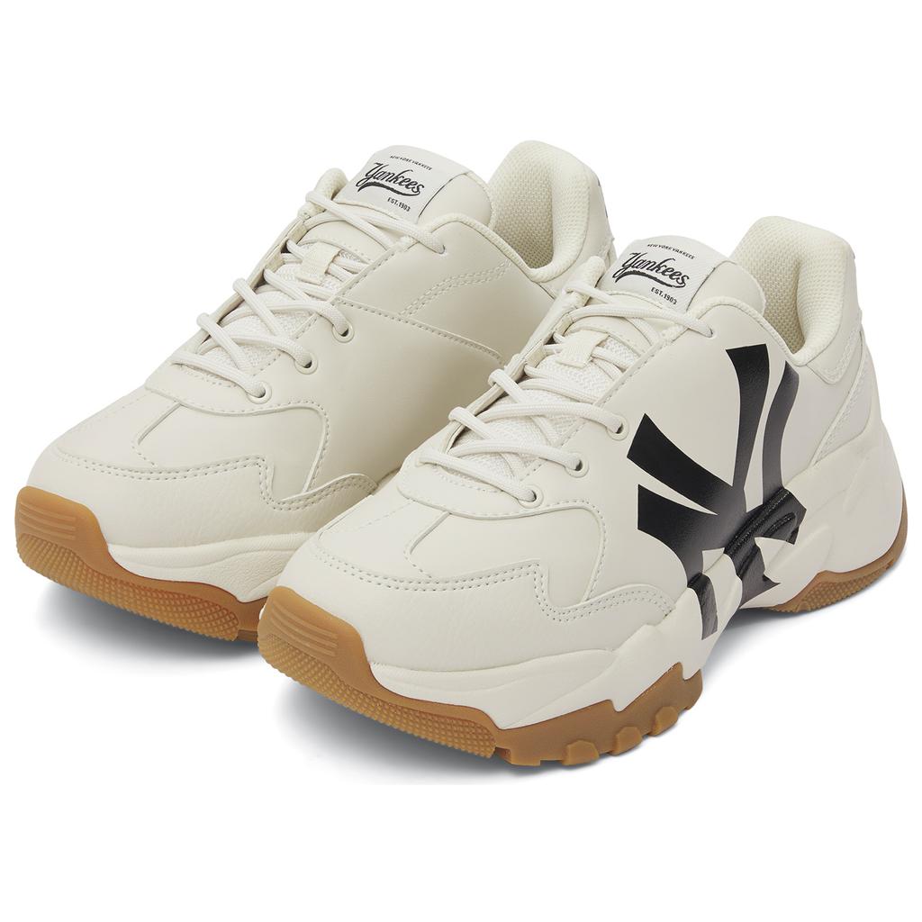 New MLB Big Ball Chunky Low Top Chunky Sneakers Unisex White Black 3ASHBCV4N-50CRS